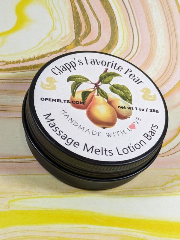 Clapp's Favorite Pear Massage Melts Lotion Bars