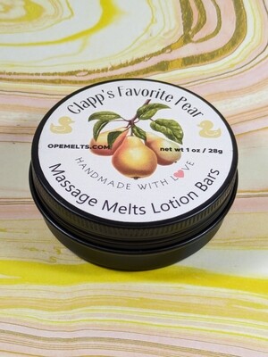 Clapp's Favorite Pear Massage Melts Lotion Bars