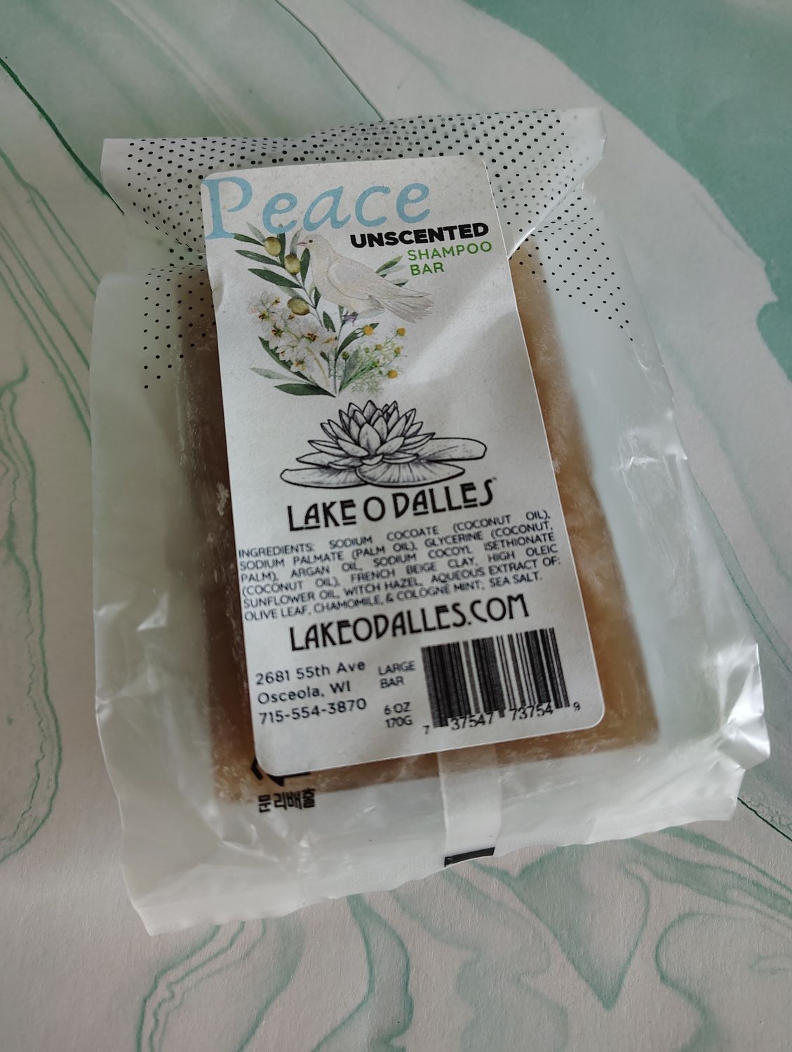 Peace Shampoo Bar Large