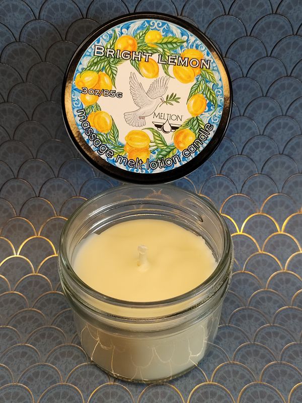Bright Lemon Massage Melt Lotion Candle Sm