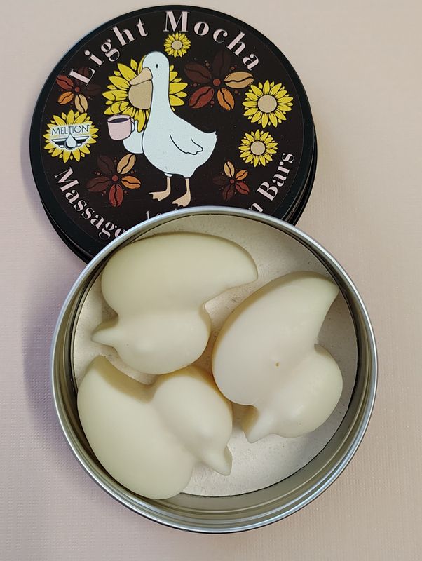 Light Mocha Massage Melt Lotion Bars Duckies