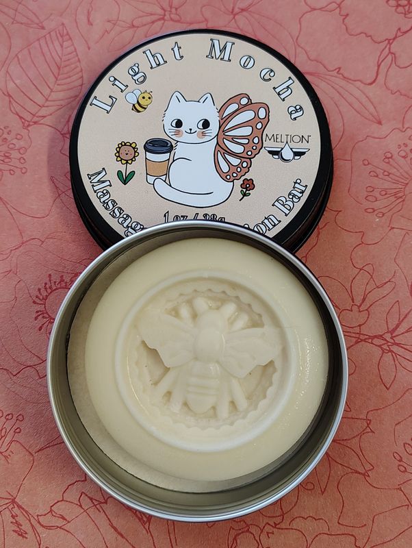 Light Mocha Massage Melt Lotion Bar Bee