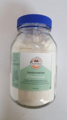 Tooth Powder - Wintergreen, Glass Jar, 32 oz