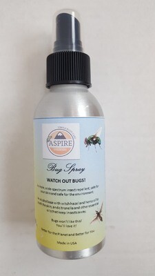 Bug Spray, Aluminum Spray Bottle, 4 fl oz