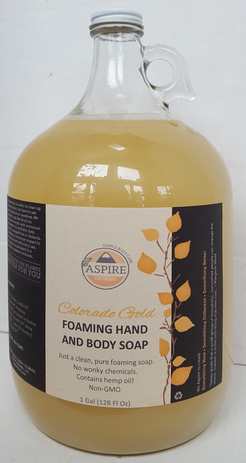 Foaming Hand and Body Soap, 1 Gal Glass Jug