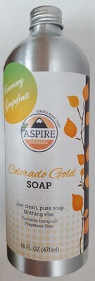 Liquid Soap - Colorado Gold Soap, 16 oz, Aluminum Bottle