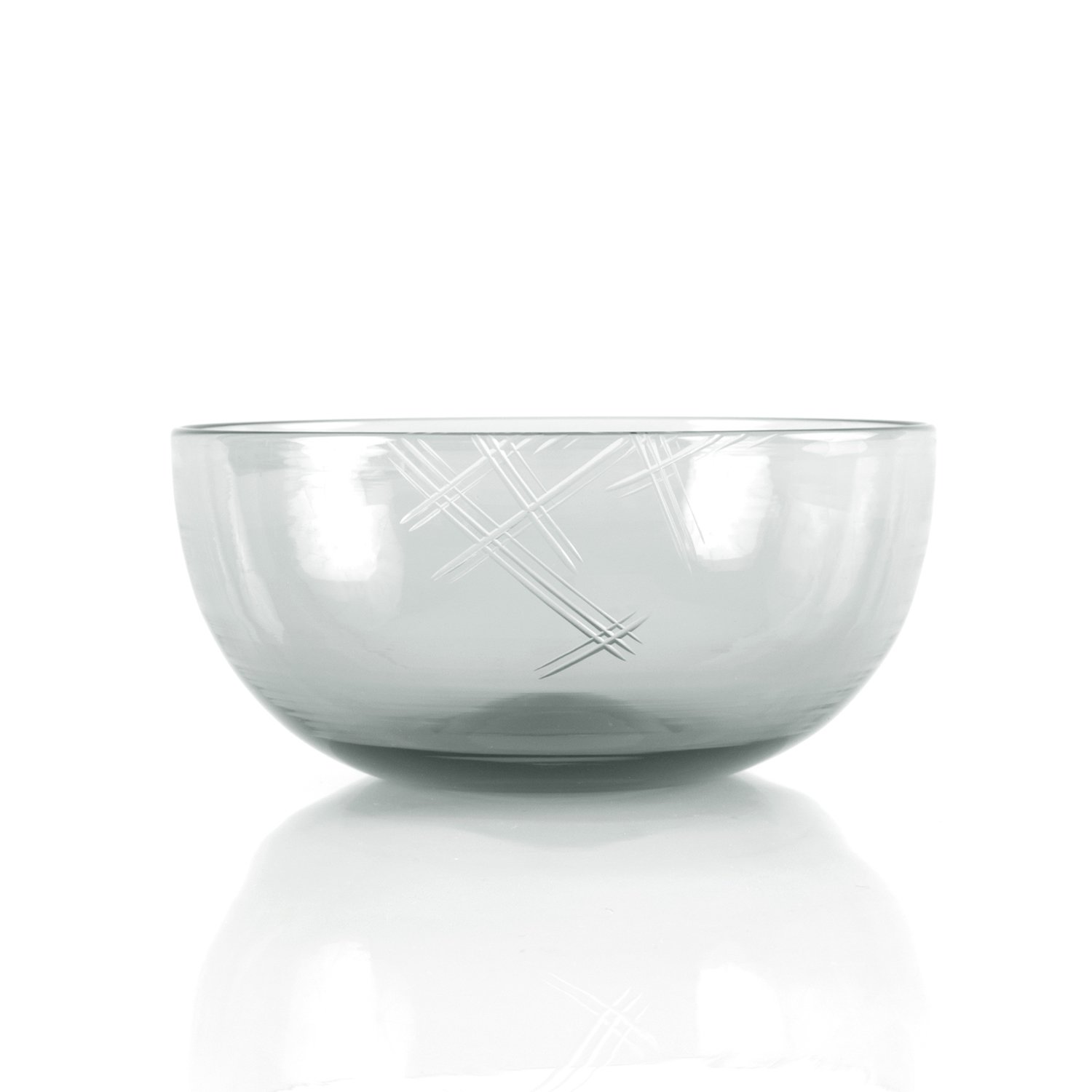 Glass Bowl with Cut Detail