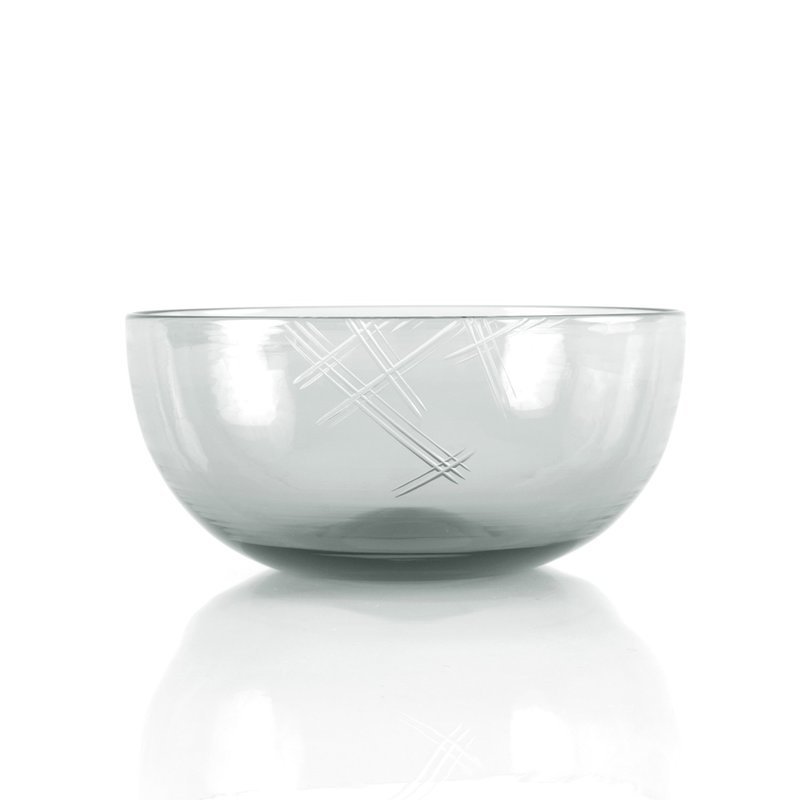 Glass Bowl with Cut Detail
