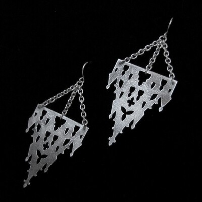 Cathedral Phantom Reflection - Silver Earrings