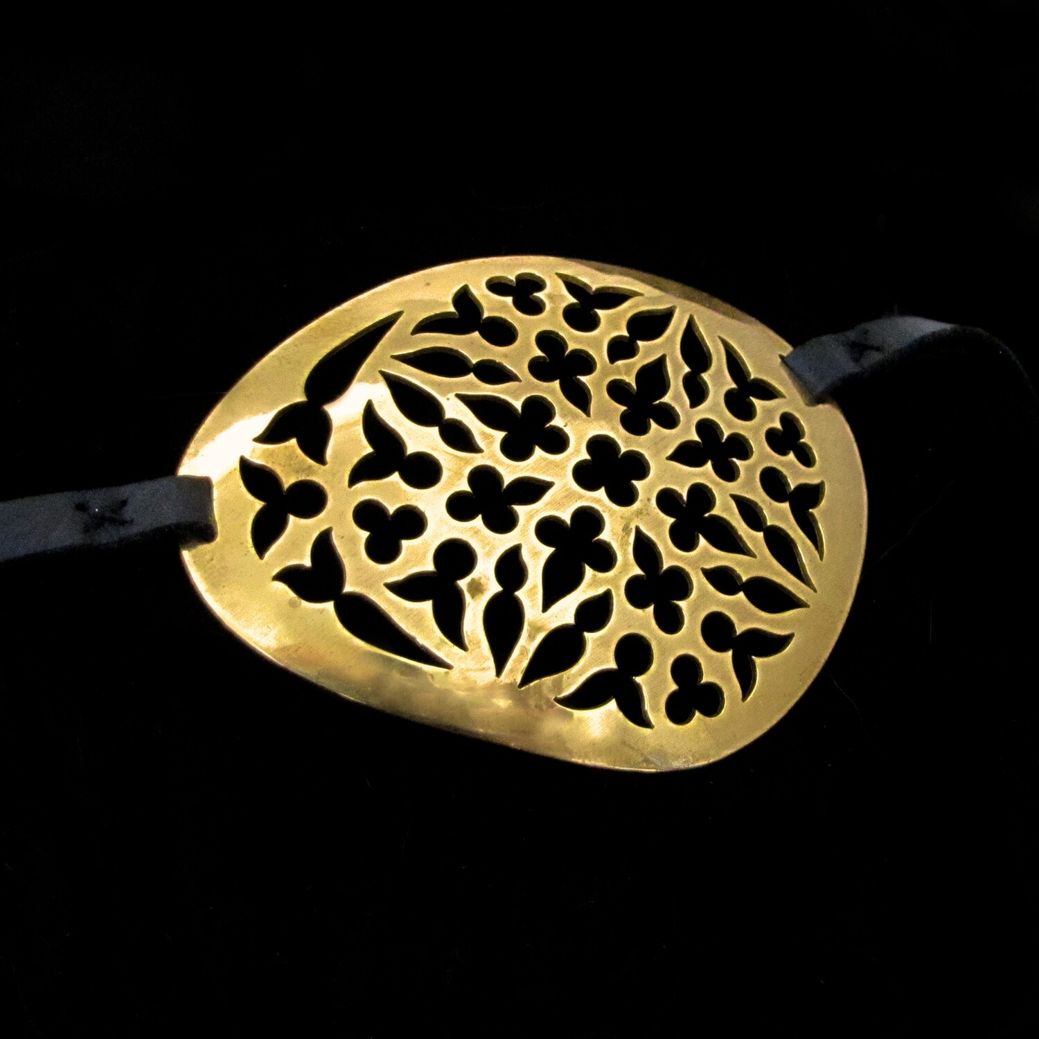 Cathedral Phantom - Brass &amp; Leather Eyepatch