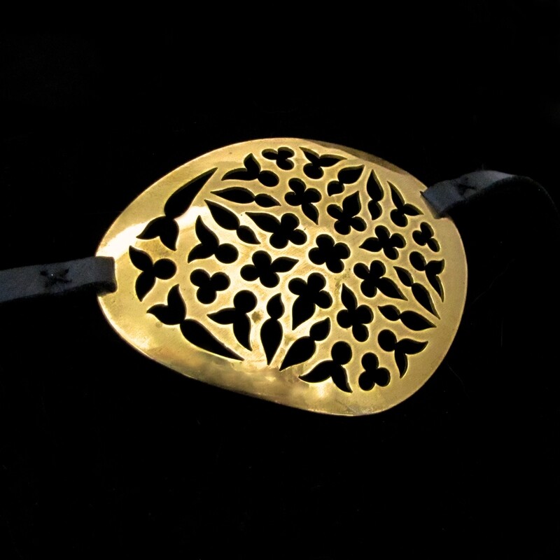 Cathedral Phantom - Brass &amp; Leather Eyepatch