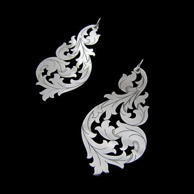 Baroque Perennial - Silver Earrings
