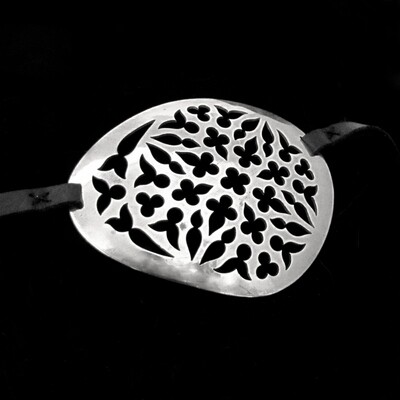 Cathedral Phantom - Silver &amp; Leather Eyepatch