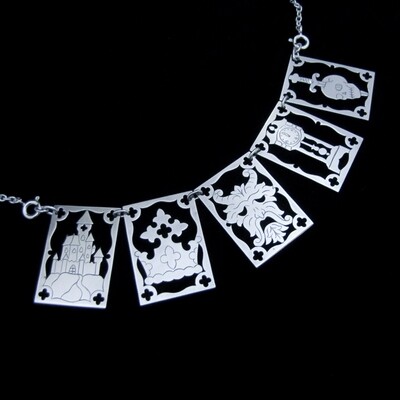 Masque of the Red Death - Silver Story Necklace