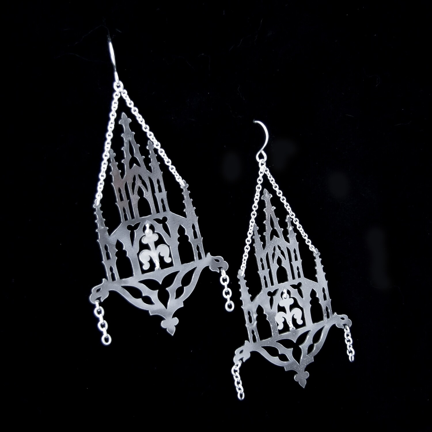 Fountain of Fates - Silver Chandelier Earrings