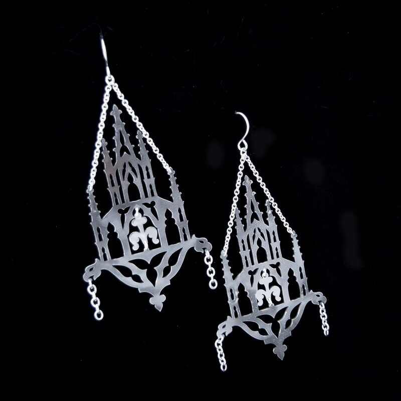 Fountain of Fates - Silver Chandelier Earrings