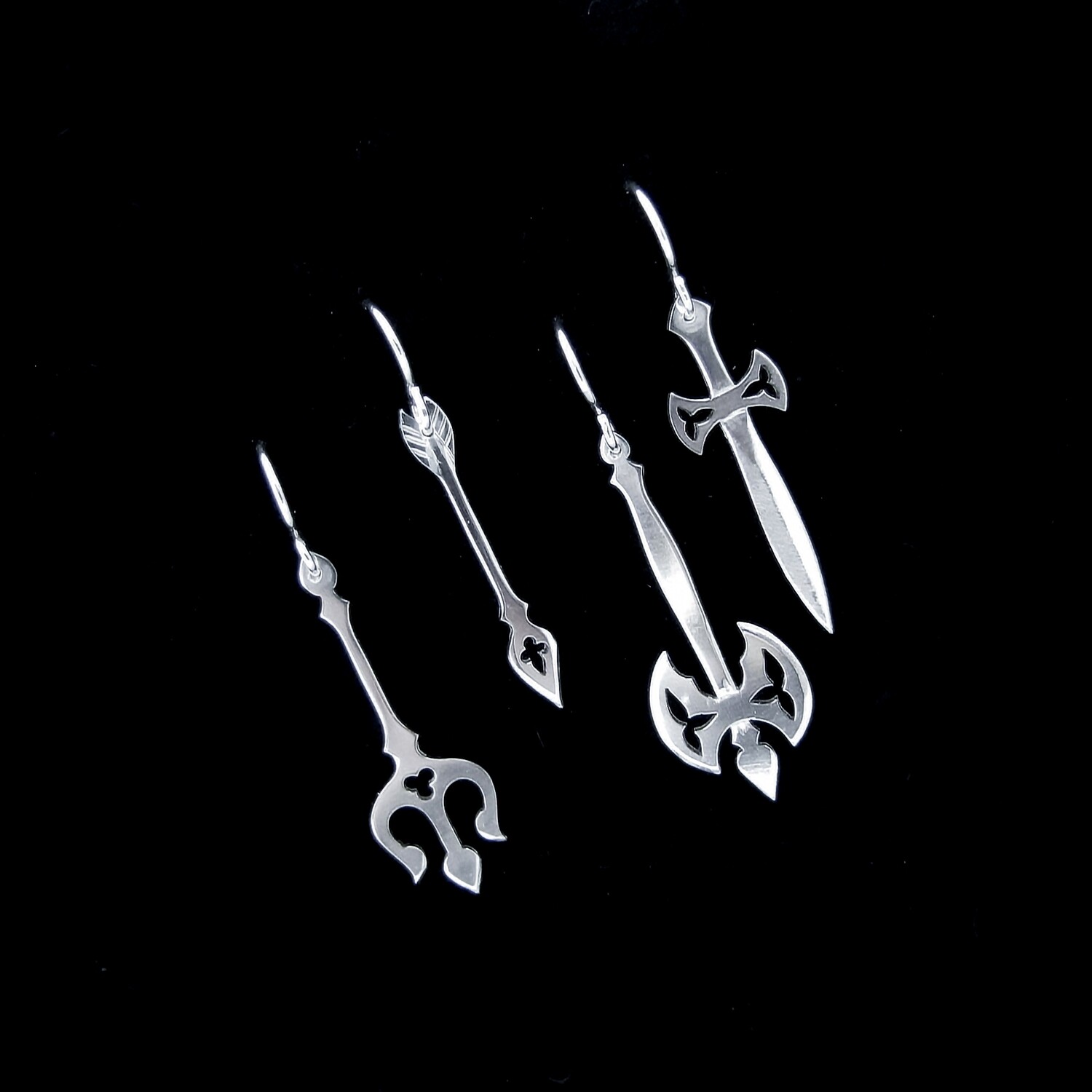 The Arsenal - Single Silver Weapon Earring