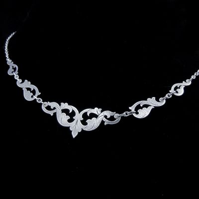Baroque Soiree - Silver Choker Necklace