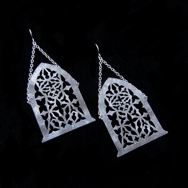 Saint Mittens - Silver Cat Earrings
