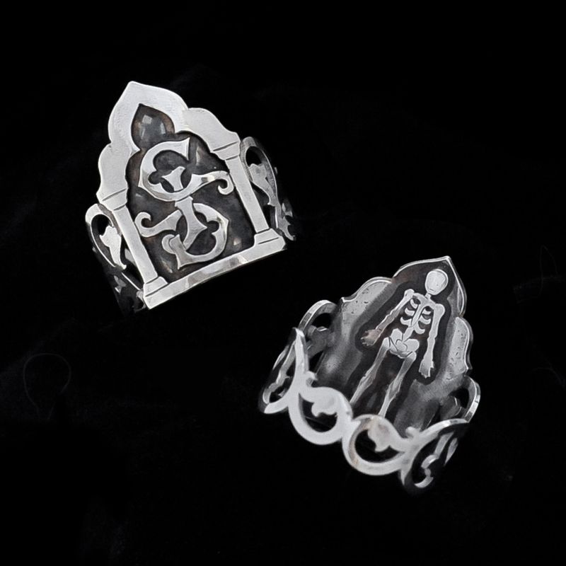 Here Lies - Custom Monogram Silver Ring