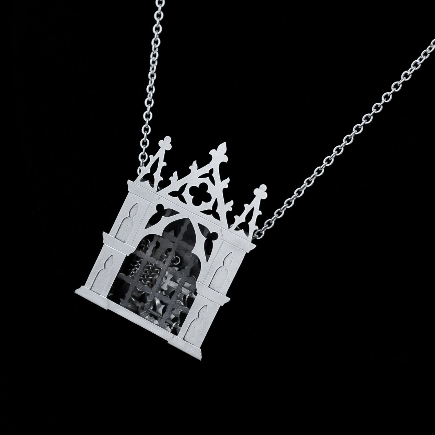 The Armoury - Silver Diorama Necklace