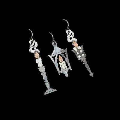 Darkest Dungeon - Silver Candle Earrings