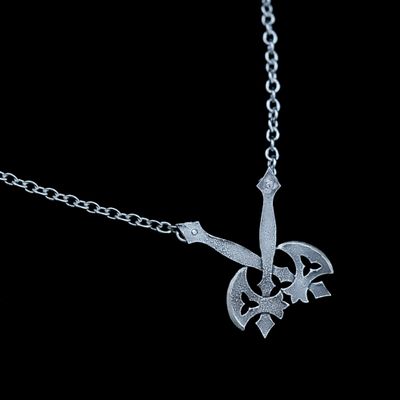 The Arsenal - Silver Axes Pendant