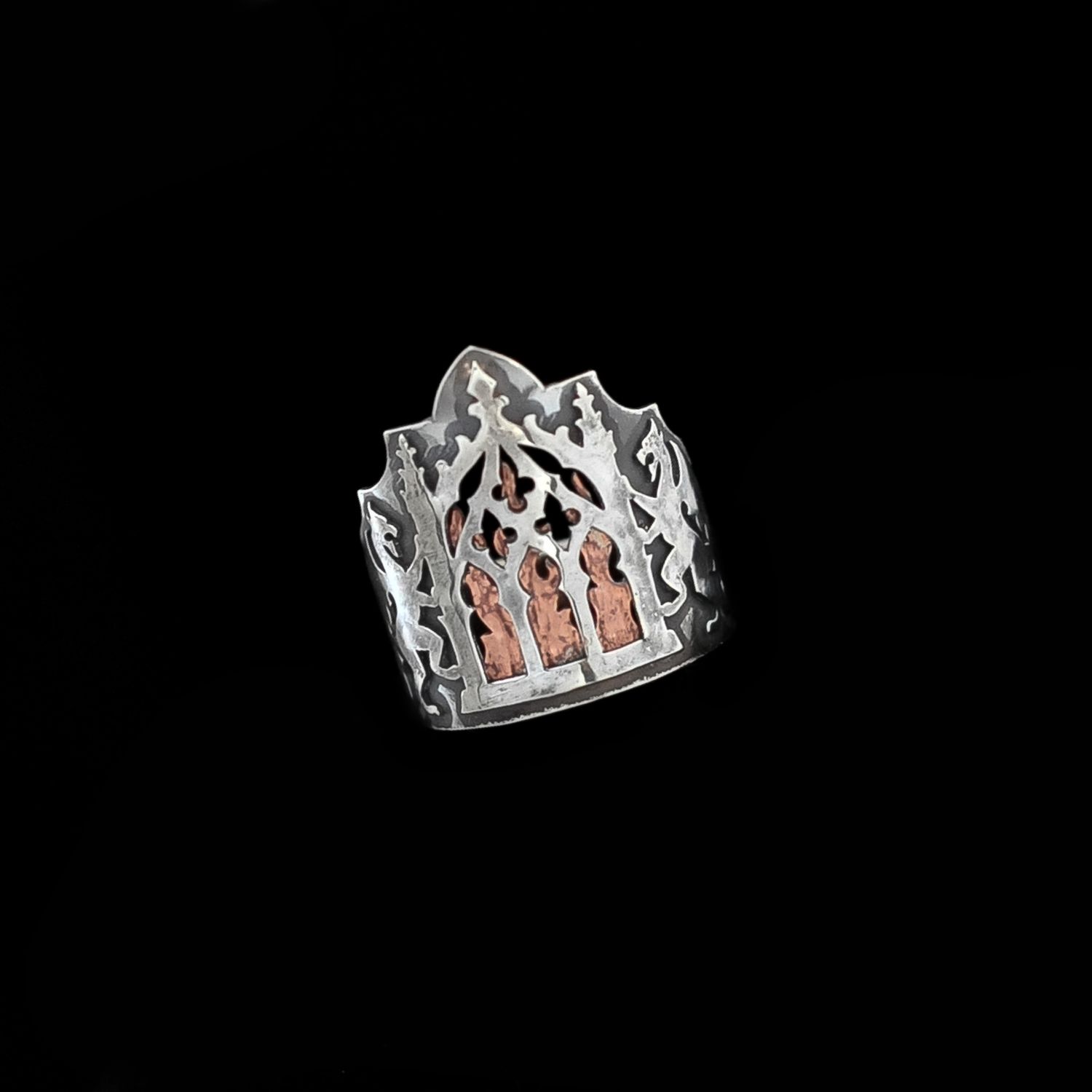 Inferno - Silver &amp; Copper Ring