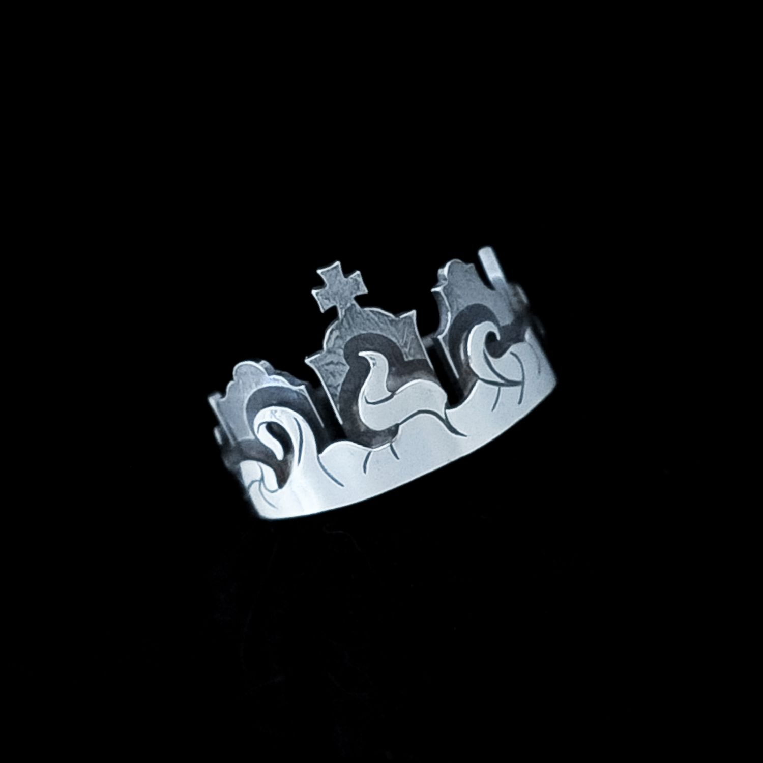 Necromancer - Silver Gravestone Ring