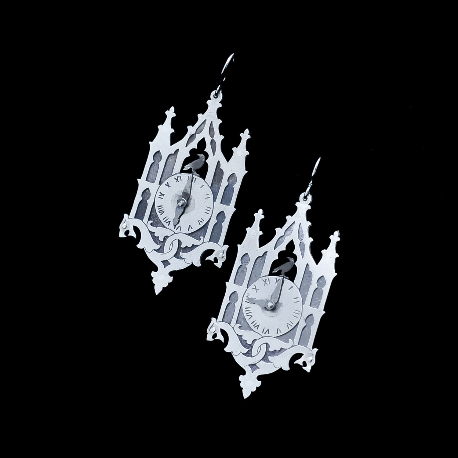 The Witching Hour - Silver Earrings