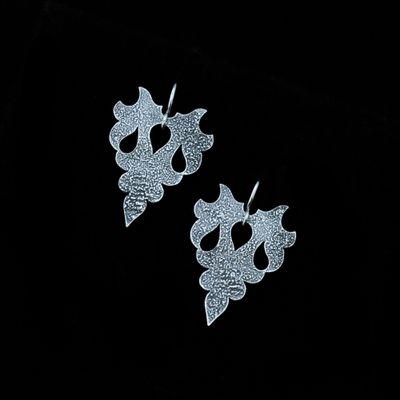 Spire Shadow - Silver Earrings