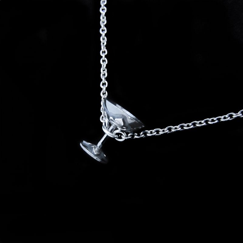 Charm of Dionysus - Silver Goblet Necklace