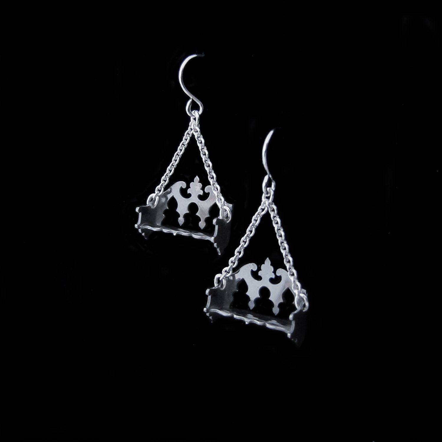 Phantom Love Seat - Silver Earrings (Single or Pair)