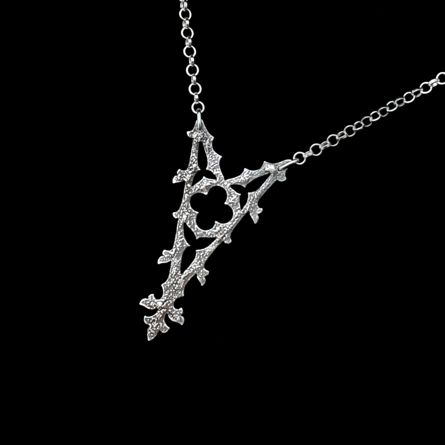 Haunted Spire - Silver Necklace