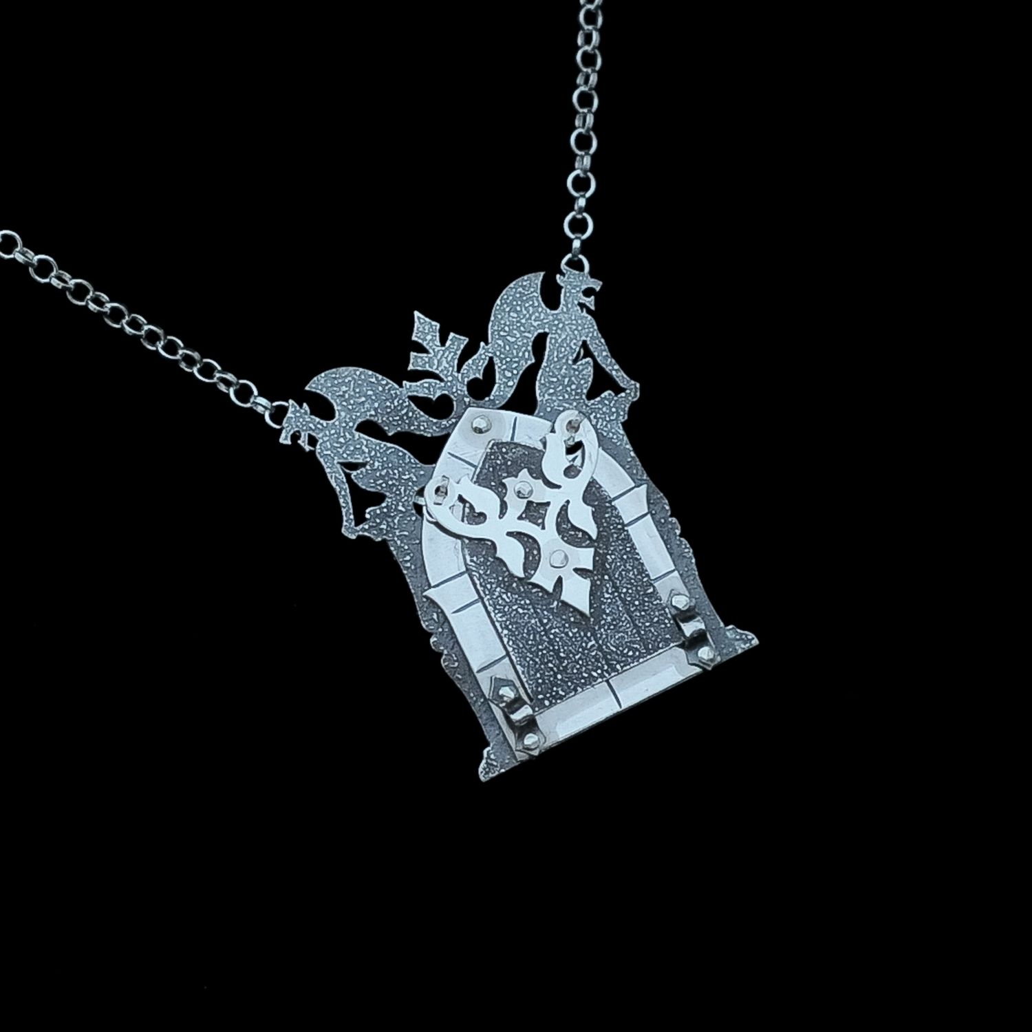 Inferno - Silver Locket Necklace