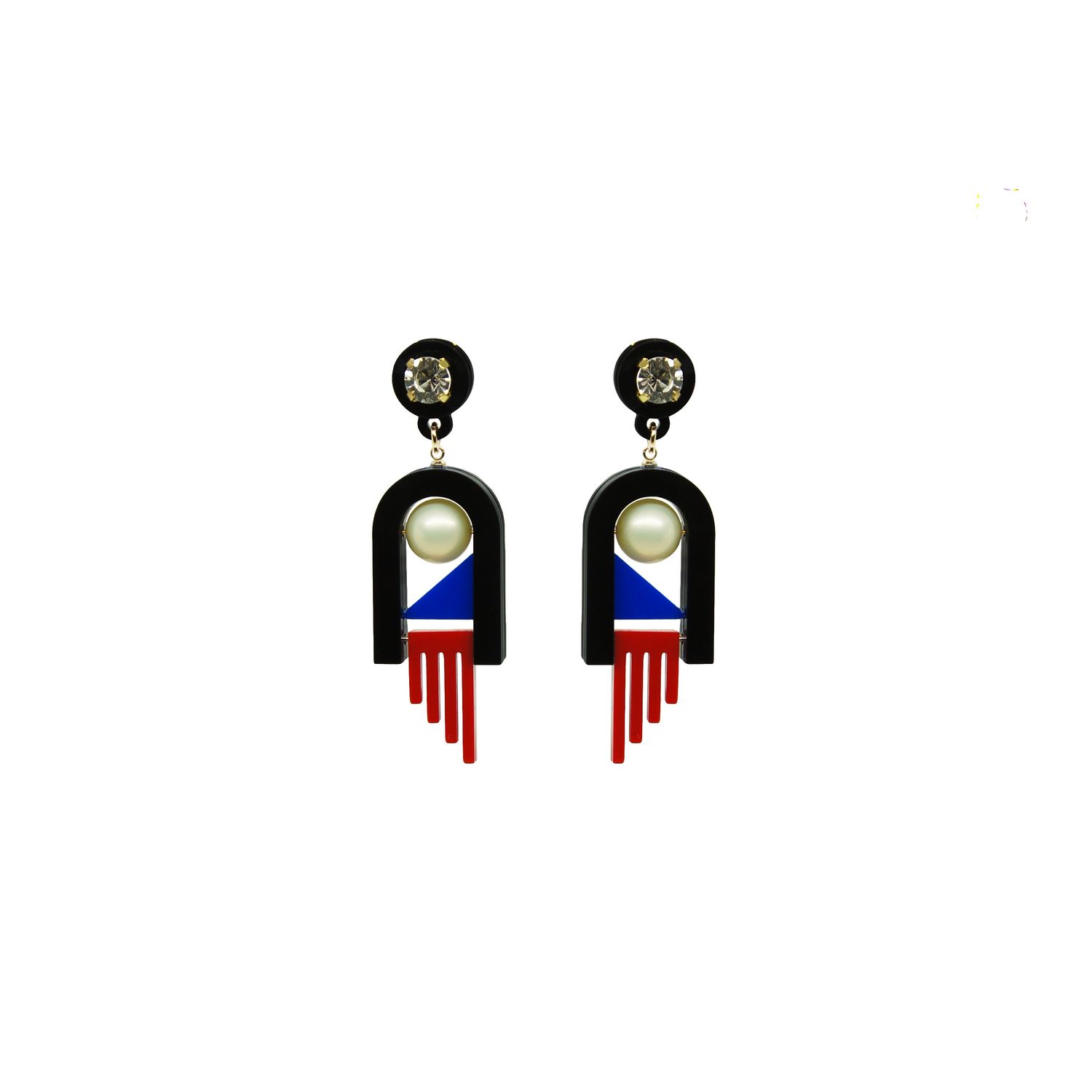 Menphis Short Earrings – Bright Blue