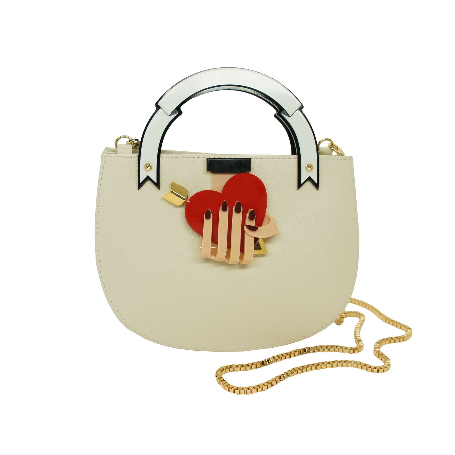 Hand Coração Bag – Beige
