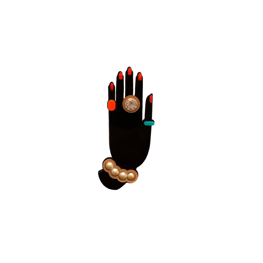 Hand Brooch – Black