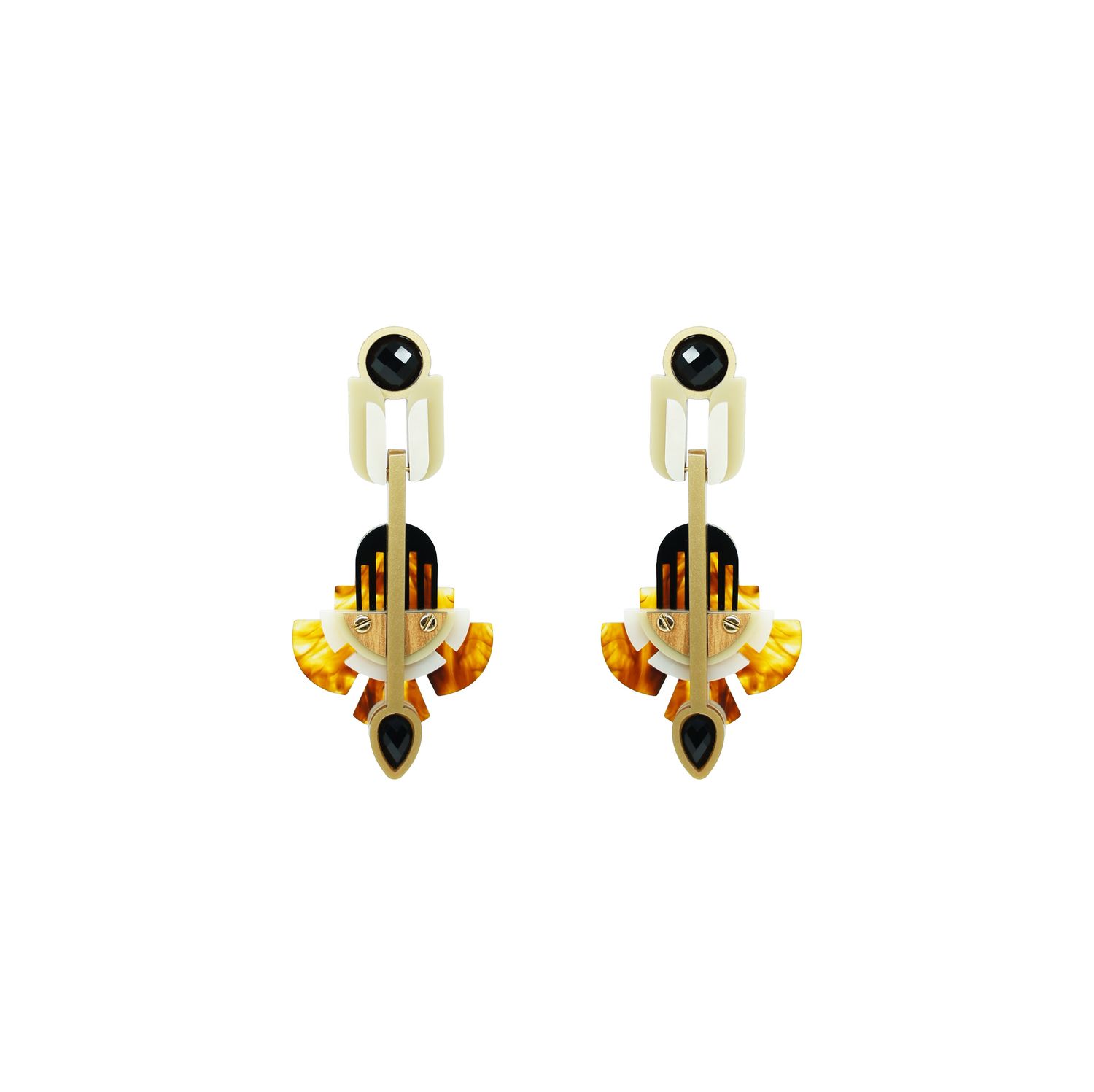 Demy Earrings – Granite Caramel