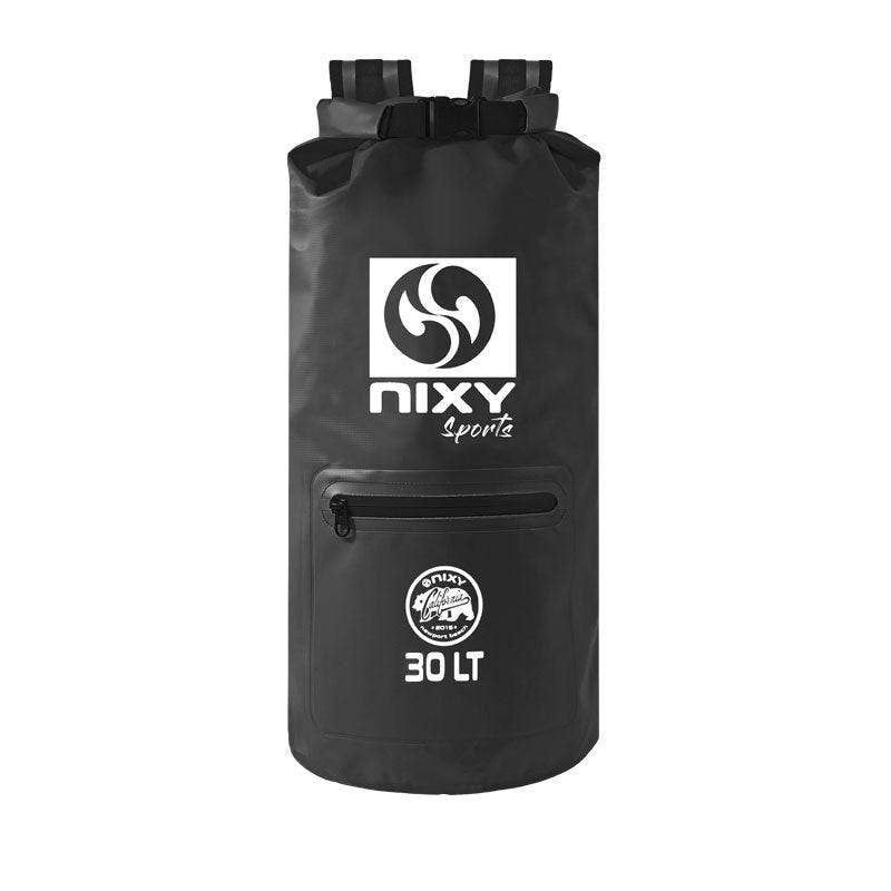 NIXY 30L Waterproof Dry Bag: Black / 30L