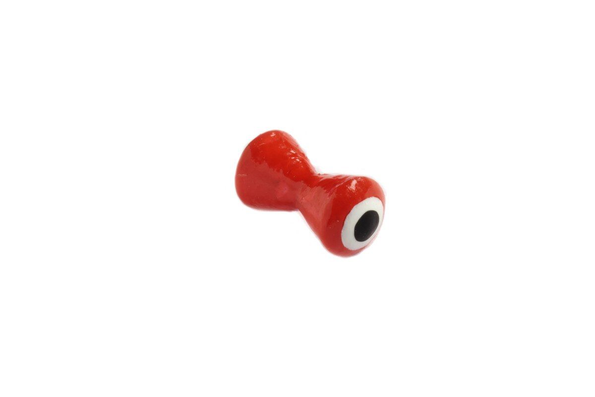 Brass Streamer Eyes, Colour: Red, Size: Small