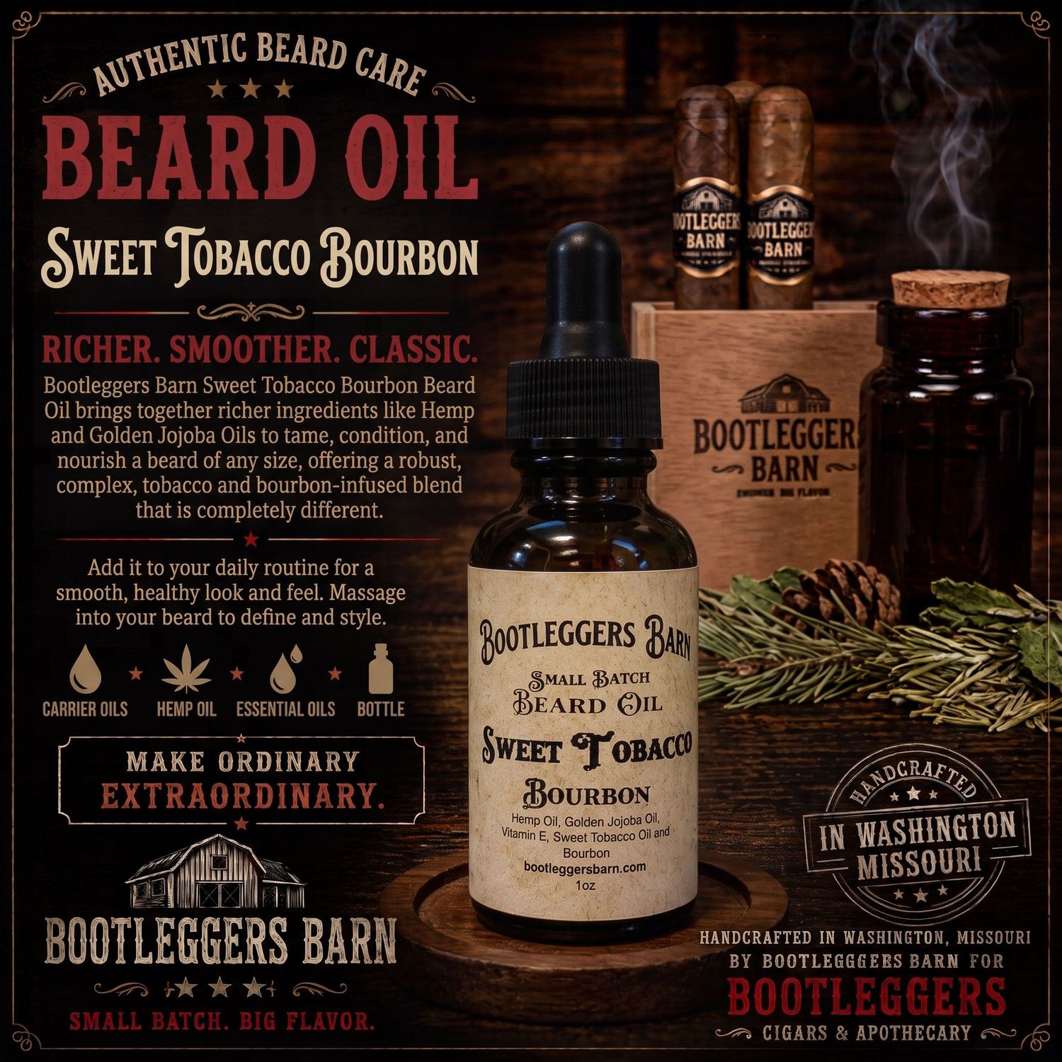 Beard Oil Sweet Tobacco Bourbon