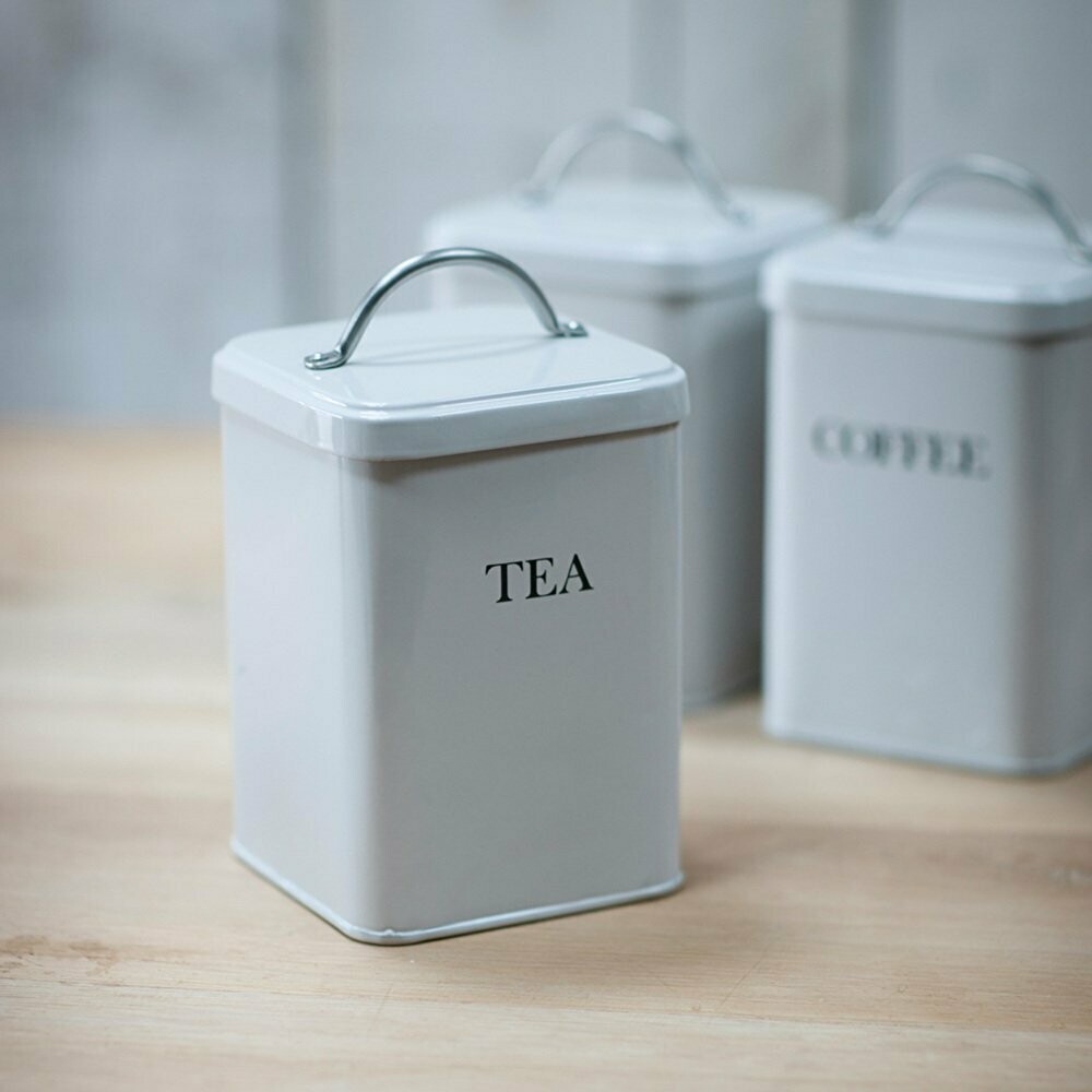 TEA CANISTER - CHALK