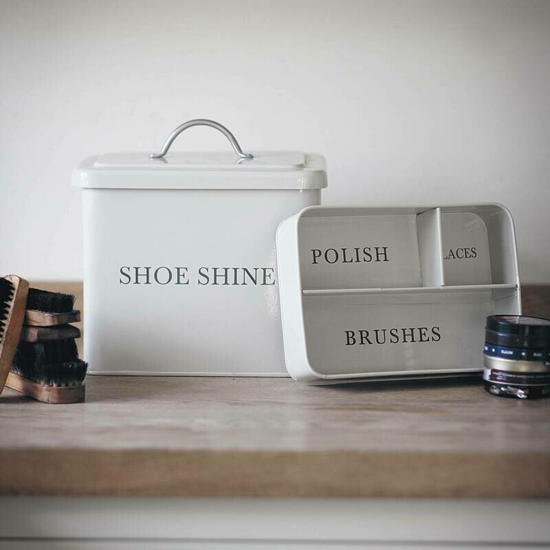 SHOE SHINE BOX - CHALK