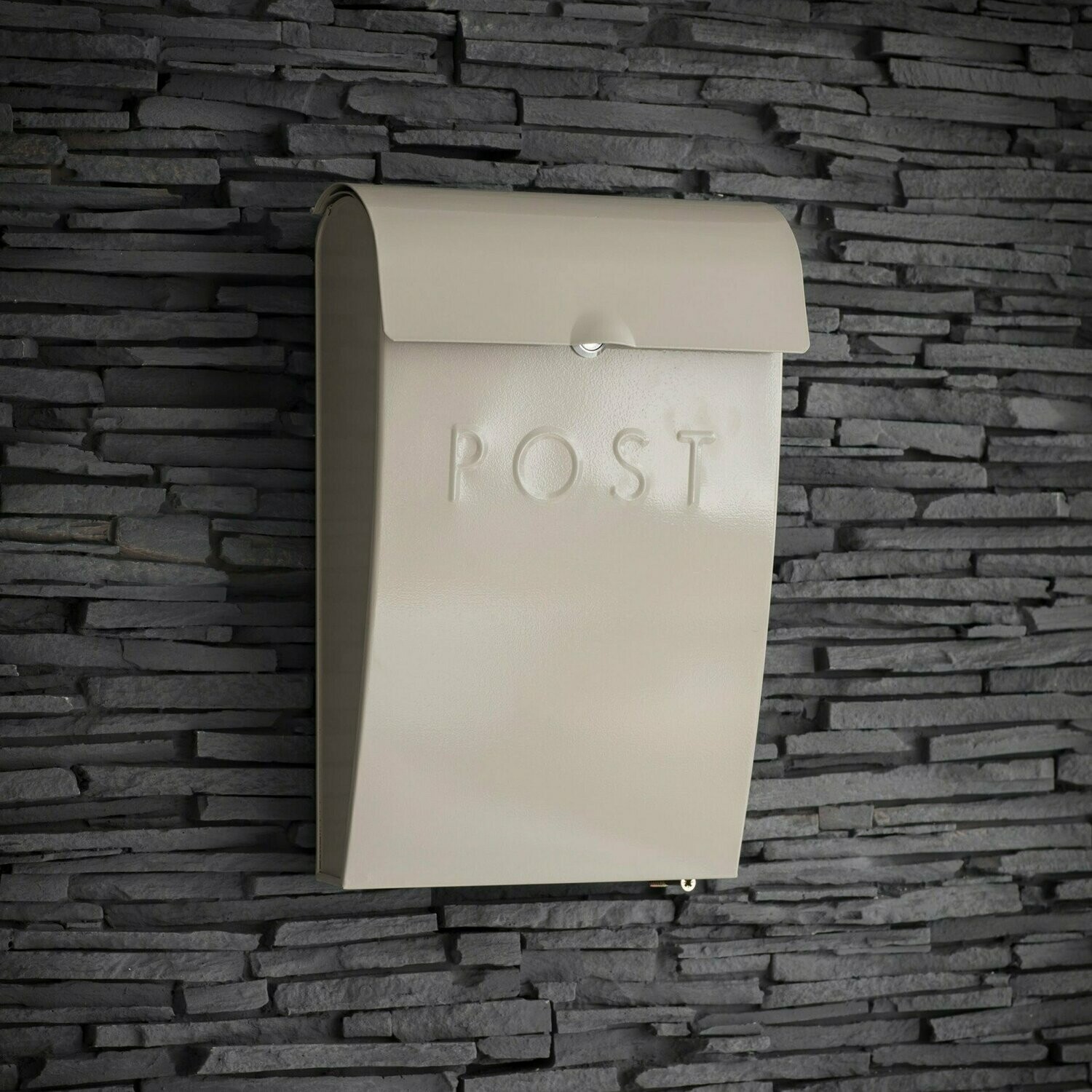 STEEL POST BOX - CLAY
