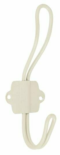 DOUBLE WHITE METAL HOOK