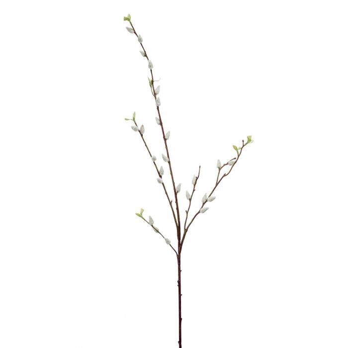 PUSSY WILLOW SPRAY WHITE - 95cm