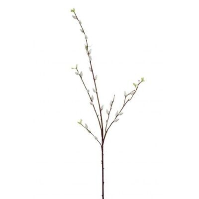 PUSSY WILLOW SPRAY WHITE - 95cm