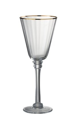 RED WINE GLASS WITH GOLD RIM