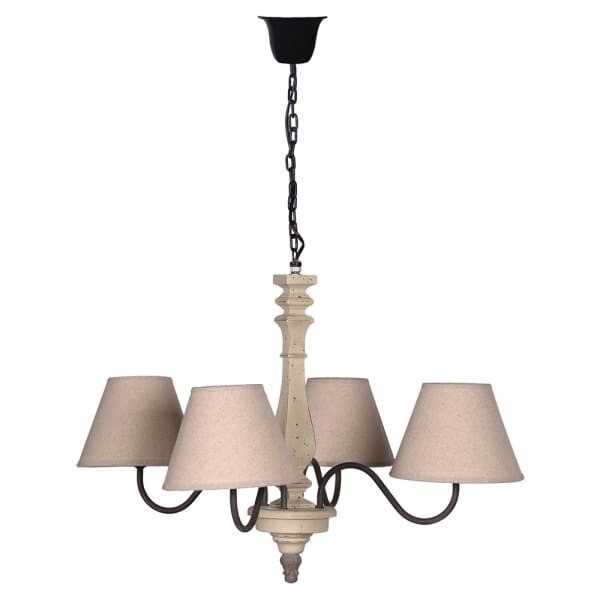 BEIGE 4 ARM CHANDALIER